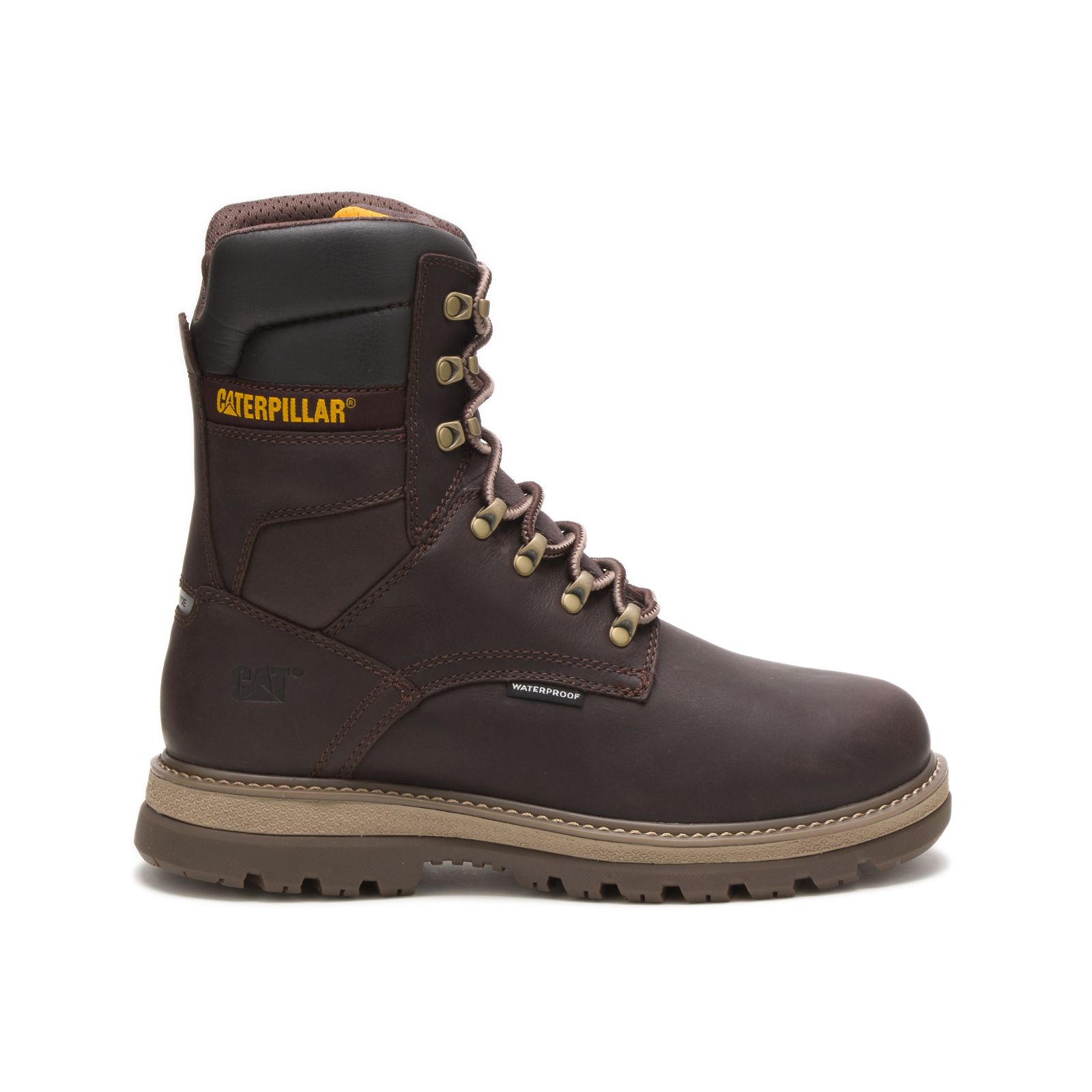 Caterpillar Men's Fairbanks 8" Waterproof Tx Steel Toe Steel Toe Boots Chocolate CAT-64291